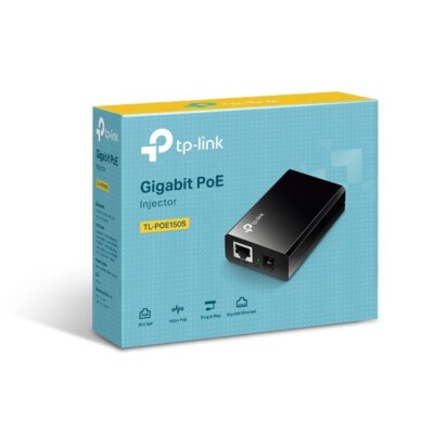 TP-Link Gigabit Power Over Ethernet PoE Injector Adapter Model TL-PoE150S - NEW