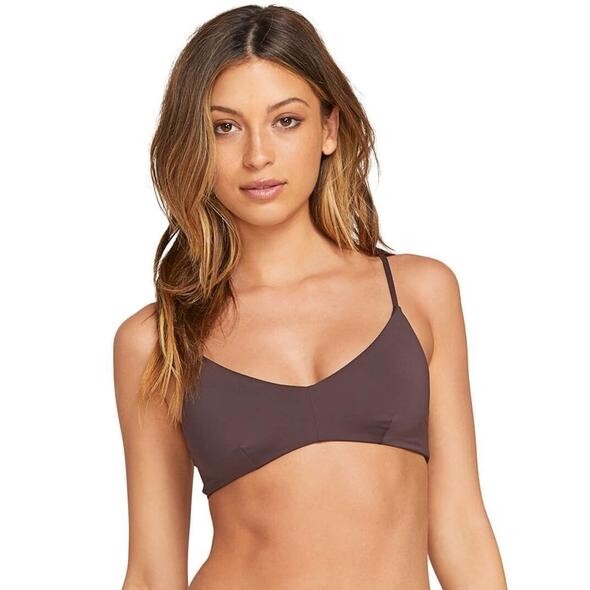 Volcom 255703 Women's Junior's Seamless V Neck Bikini Top Swimwear Size 14W