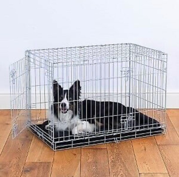 Double Door Dog Crate Medium Grey in Lewisham, London Gumtree
