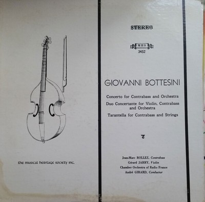 Giovanni Bottesini /  Jean-Marc Rollez, Gérard Jarry, André Girard, Orchestre 