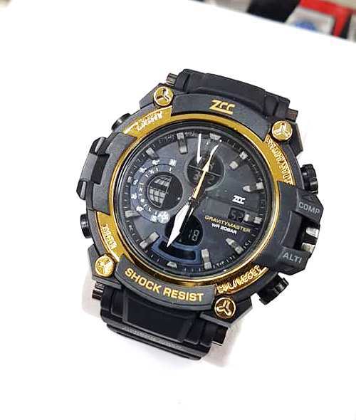 Orologio Polso Zcc Gravity Master Analogico Data Digitale Sportivo Giallo lac