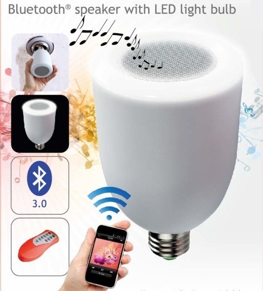 Lampadina LED Bluetooth Musica Lampada BT-LED E27 Altoparlante Audio Speaker hsb