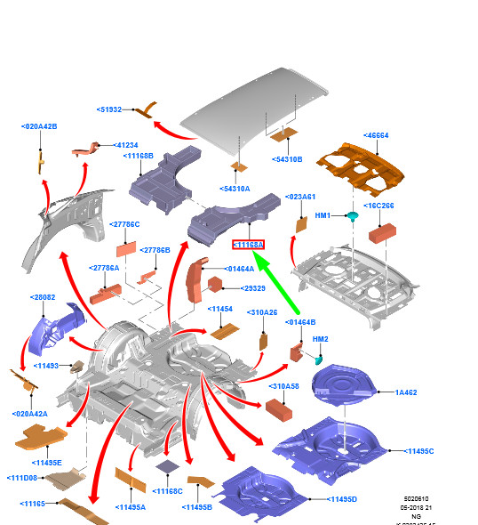 Ford Mondeo Mk5 Coussin En Mousse Pour Roue De Secours ArriÃ¨Re 1920971