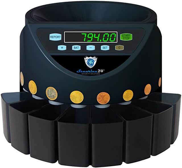 Unused euro coin sorter/counter Securina 24 SR1200. Opened box but