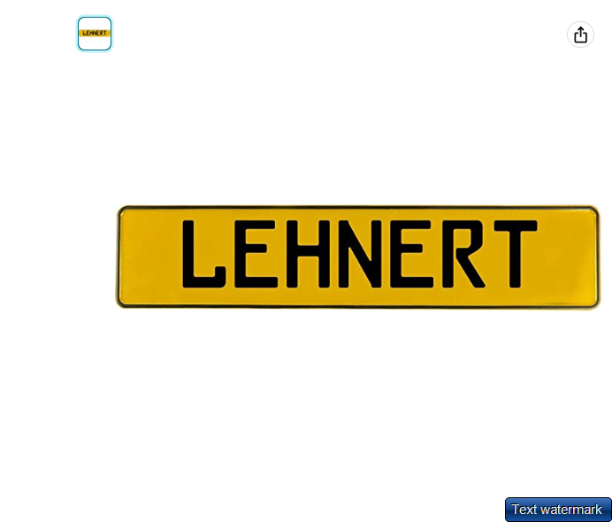 Vintage Part 699135 Wall Art Lehnert Yellow Stamped Aluminum Street Sign Mancave
