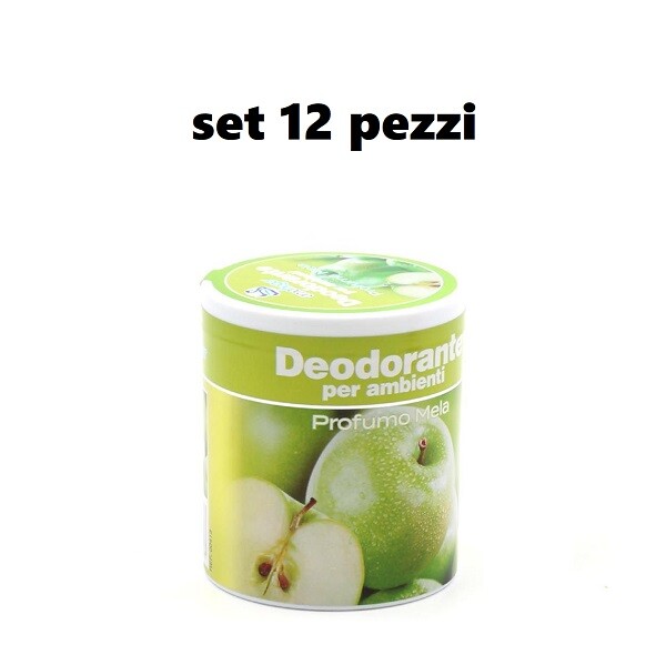 Set 12 Deodoranti Barattolo Profumo Ambiente Assorbiodori Fragranza Mela dfh