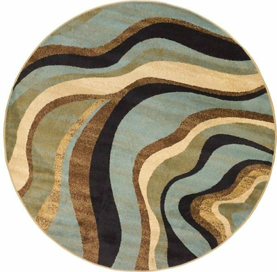 Metro Lane Barclay Teppich Rundteppich Vorleger Innenteppich Bunt Blau 160cm