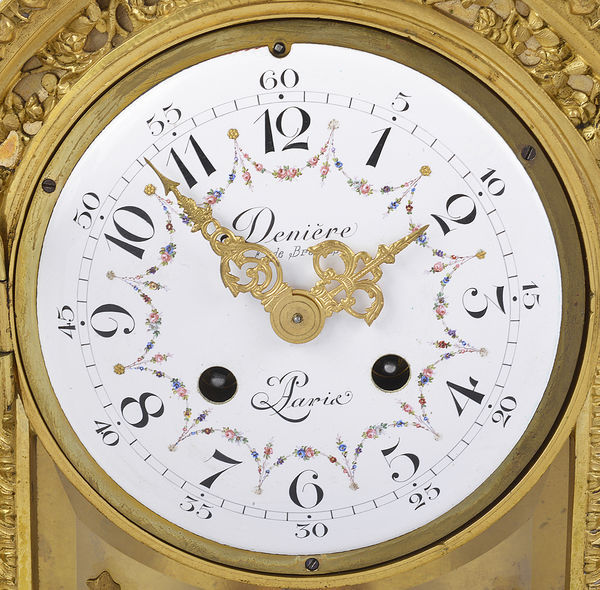 19th Century Louis XVI Style Mantel Clock, by Deniere, Paris c. 1880 France