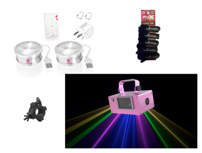 Chauvet DJ Scorpion Dual RGB ILS Laser w/Clamp + Ape Labs Coin 2.0 set of 2
