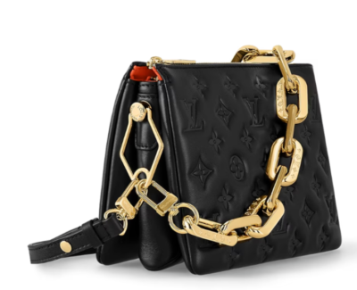 Louis Vuitton Coussin BB Bag Black Leather Embossed Monogram 