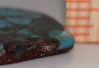 EXTRA LARGE HUBEI REDSKIN TURQUOISE CABOCHON/381 CTS!! XLCABOCHON / FREE SHIP