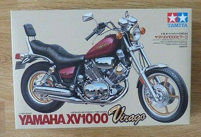 Tamiya 14044: YAMAHA VIRAGO XV1000 Motorcycle 1:12 Sc Plastic Model Kit.