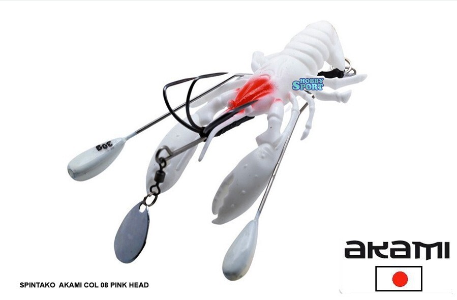 POLPARA AKAMI SPINTAKO  COL 08 PINK HEAD EBI  30 GR   PESCA MARE POLPO