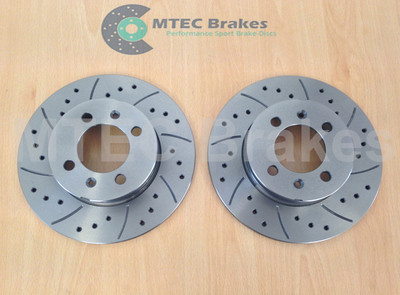 MG TF Rear Drilled Grooved Brake Discs 02-
