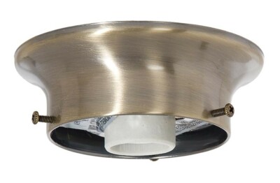 3 1/4'' FITTER FLUSH MOUNT CEILING FIXTURE HOLDER ANTIQUE BRASS FINISH 11754AJB