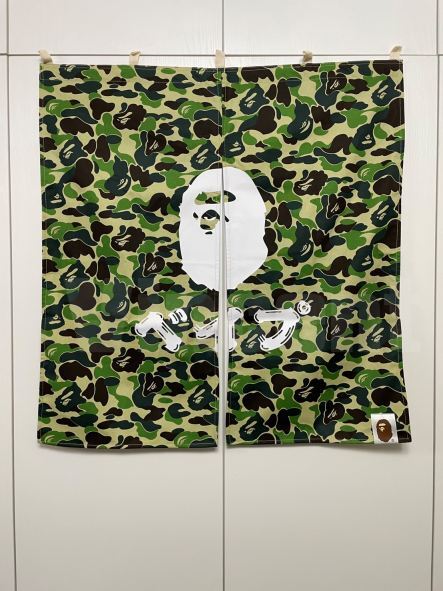 BAPE A BATHING APE ABC CAMO NOREN のれん ABC CAMO Japanese Noren Curtain. “NOREN” is a traditional