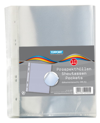 10 Schnellhefter DIN A4 – Blau, Mit Transparenter Vorderseite Und Lochung Zum Abheften