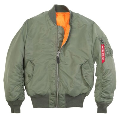 Alpha Industries MA1 Flight Jacket Sage Green Small only  JKT365