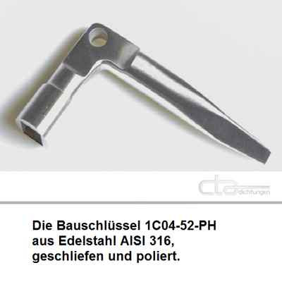 1x Bauschlüssel Steckschlüsse Vierkantschlüssel 9 6-10 Edelstahl V4A 1C04-52-PH