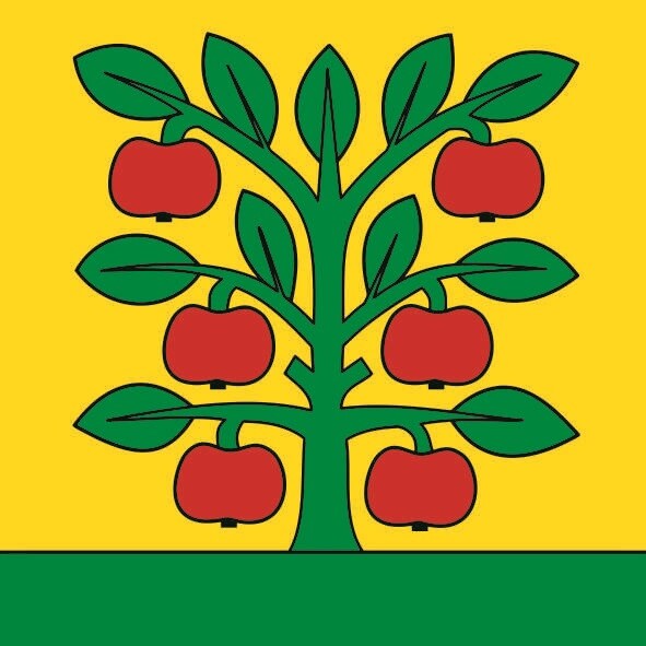 Aufkleber Grossaffoltern (Schweiz) Flagge Fahne 20 x 20 cm Autoaufkleber