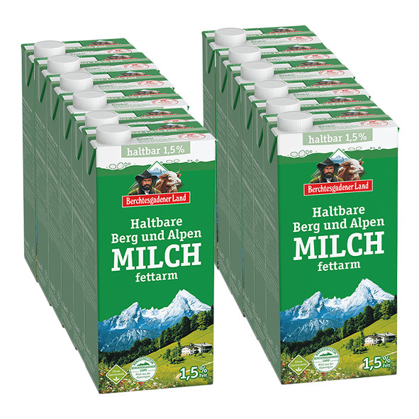 Berchtesgadener Land Berg Und Alpen H-Milch, Fettarm, 1,5% Fett 12er Pack