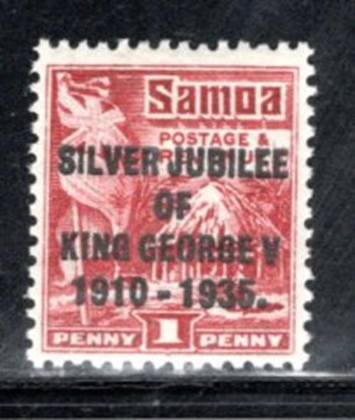 BRITISH  SAMOA OVERPRINT  STAMPS MINT HINGED LOT 1909BP