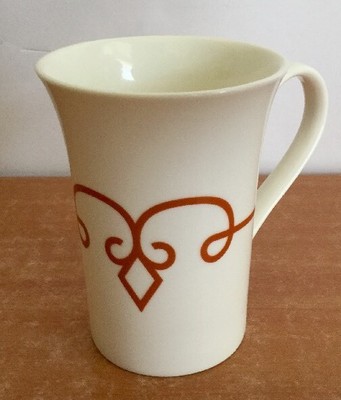 starbucks coffee burnt orange brown pottery 16 oz bowl coffee mugs  set 2006 (134909548562),