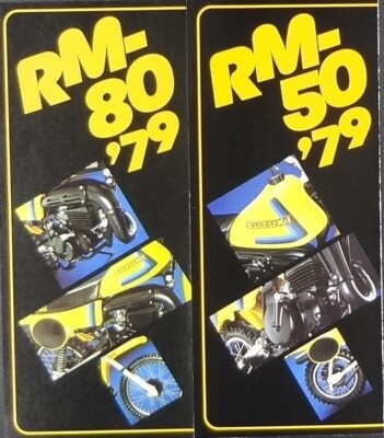 1979 Suzuki RM50 RM80 tri-fold brochure-Vintage  P/N 99922-79329 RM 80 RM 50