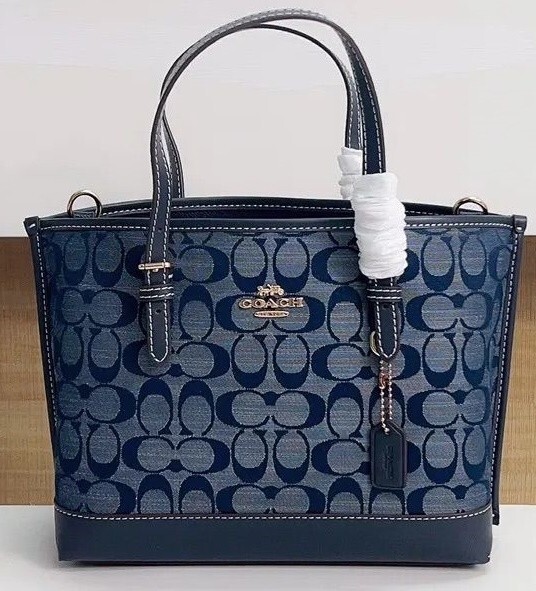 COACH Mollie Tote 25 2way Shoulder Bag Signature Denim CH228