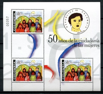 Kolumbien Colombia 2004 Frauen Bürgerrechte Women Kleinbogen 2331 Postfrisch MNH