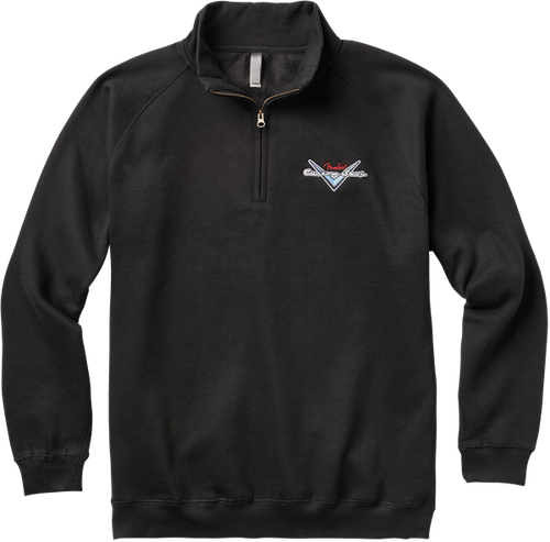 Fender® Custom Shop Half Zip Sweater, Black, Small