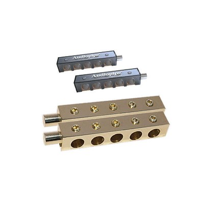 Audiopipe  PB-5010XT - Gold Plated Power Distribution Bar Block (5 x 0/1 AWG