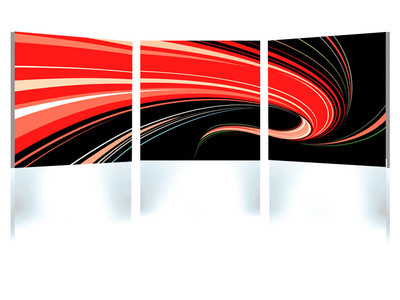 ABSTRACT Digital Ready to hang 3 piece wall art/surpassed stretched canvas print