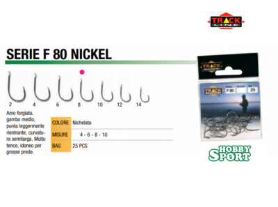 2 CONF. AMI TRACK LINE SERIE F80 SIZE 8 NIKELATO PESCA MARE LAGO FIUME