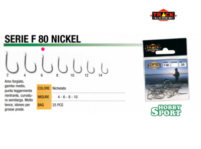 2 CONF. AMI TRACK LINE SERIE F80 SIZE 6 NIKELATO PESCA MARE LAGO FIUME