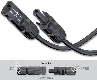 Staubli 32.0014P & 32.0015P Solar MC4 Connector w/Boot Female & Male Pair