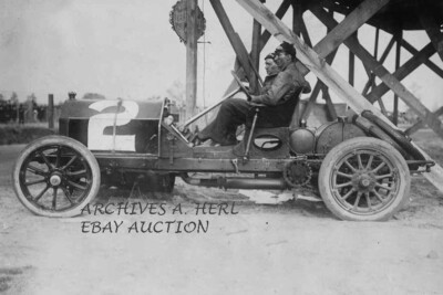Isotta-Fraschini factory racer Louis Strang 1908 Grand Prize races photograph