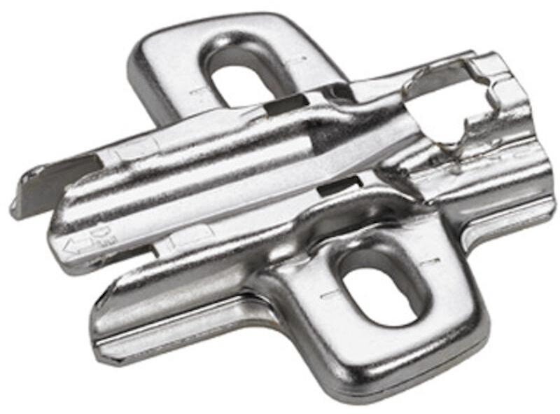 Kreuzmontageplatte Stahl Vernickelt 5 Mm Zum Anschrauben Hettich