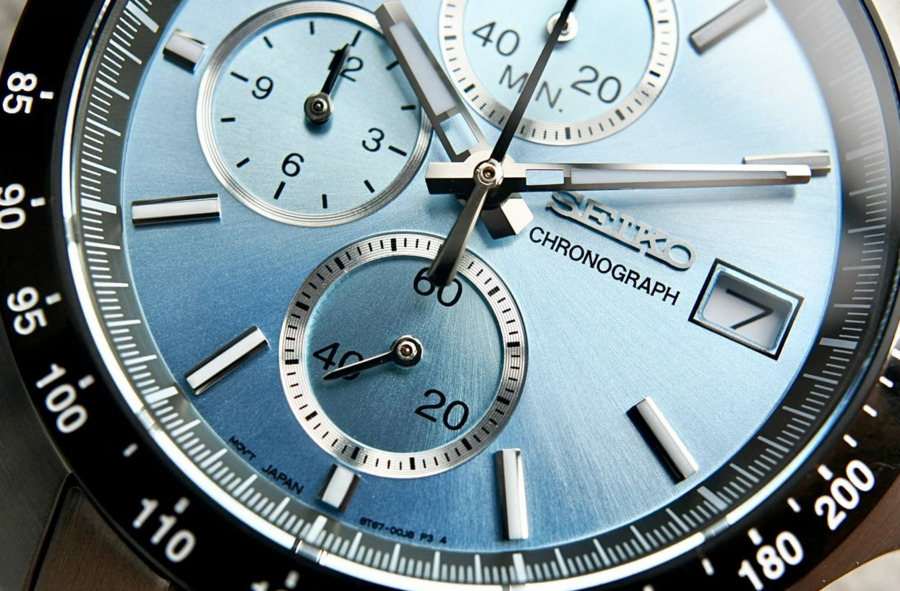 Seiko Spirit Chronograph Blue Dial Stainless Steel Men's Watch SBTR029