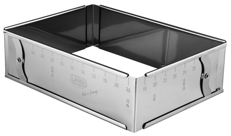 Lares Backrahmen Klemmung Eckig 7,5 Cm Verstellbar Backrand Tortenring Edelstahl