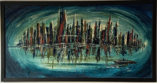 アメリカUSAインポート品*画家Nicol作*直筆サイン入り 特大 油彩 絵画 アメリカUSAインポート品*画家Nicol作*直筆サイン入り 特大 油彩