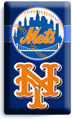 NEW YORK METS BASEBALL TEAM LIGHT SWITCH OUTLET WALL PLATE MAN CAVE GAME TV ROOM
