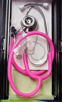 Stethoscope Ultra Sensitive Dual Head Hot Pink 125 Prestige Medical Nurse New d
