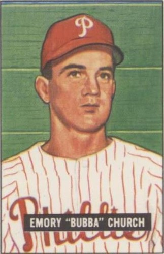 1986 C.C.C. 1951 Bowman Reprints - Bubba Church #149