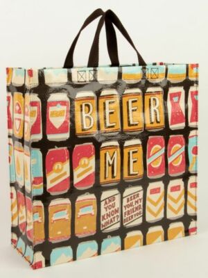 Blue Q SHOPPER Reusable Tote For: Beach Groceries Pet Car Gym Laundry Gift Bag