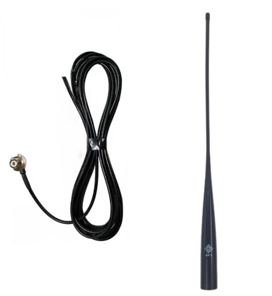 Rfi Cd30-148470-53 Dual Band Uhf Cb +Vhf 148-174/400-477 Mobile Antenna, 5m Coax