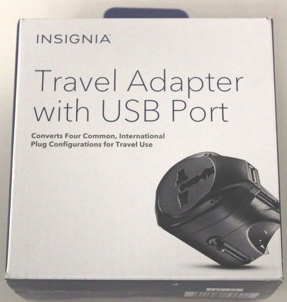 Insignia - Travel Power Adapter - Black Model: NS-TADPT1USB