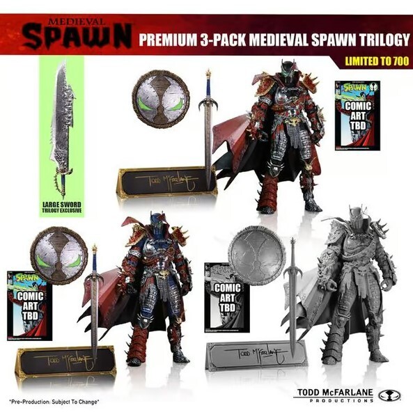kickstarter 限定 spawn 3-pack set スポーン Kickstarter Medieval Spawn premium 3pack unboxing