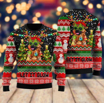 Ugly christmas sweater german shepherd top