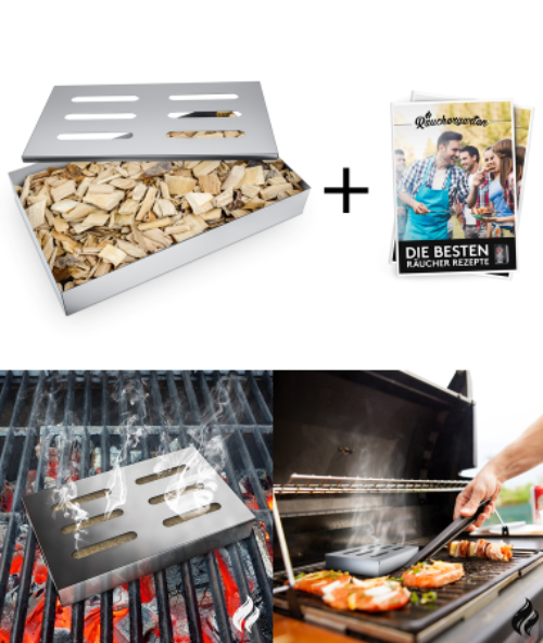 Räucherbox Edelstahl Smokerbox Räucherbox Gasgrill Räucherchips Box Räucherdose